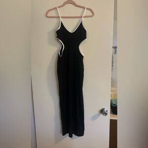 Reformation Black and White Dress